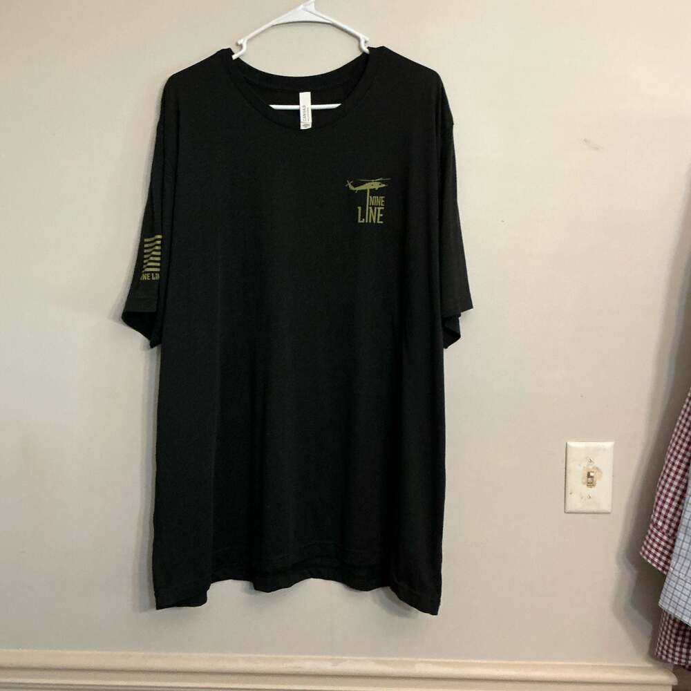 9 Line Apparel Men's Tri-Blend American Camo T-Shirt Black Size 3XL